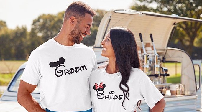 Bride and Groom - Matching Couple T Shirt - Punjabi Adda