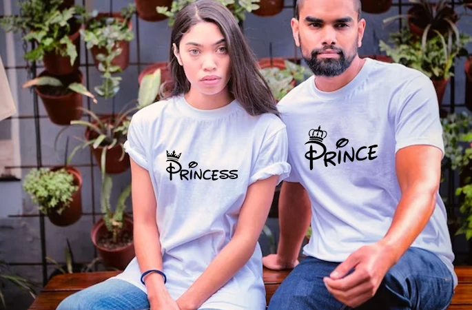 Prince princess couple t shirt - punjabi adda blog