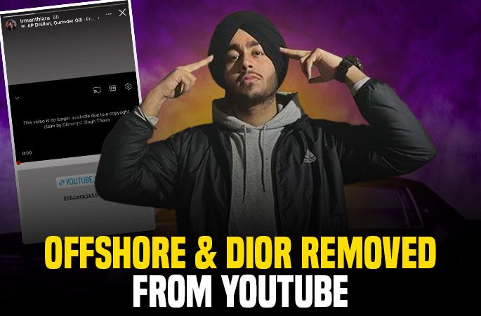 Shubh New Songs Offshore & Dior Removed From YouTube Due To Copyright Claim - Punjabi Adda Blog