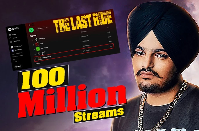 Sidhu Moose Wala Song 'The Last Ride' Over 100 Million Spotify Streams - Punjabi Adda Blog
