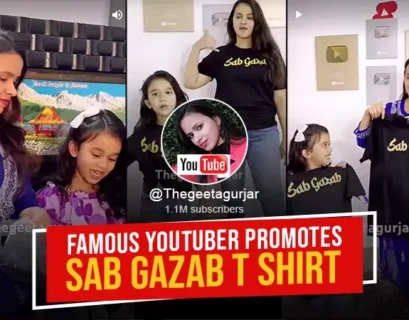 Geeta Gurjar Famous Youtuber Promotes Sab Gazab T Shirt By Punjabi Adda